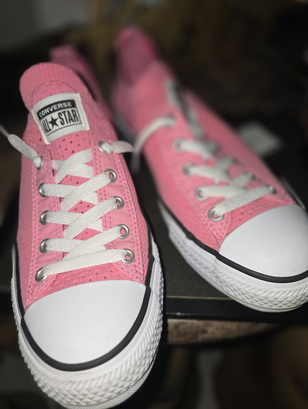 Converse Pink Kids Low Top Canvas Sneakers